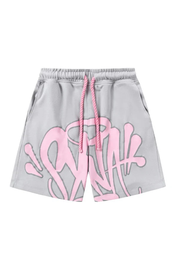"Graffiti" Short set Grey Pink