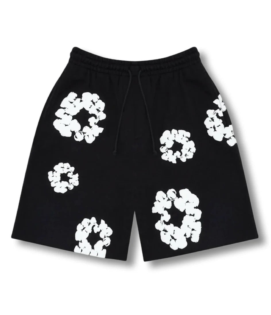 "Flower Shorts" Black